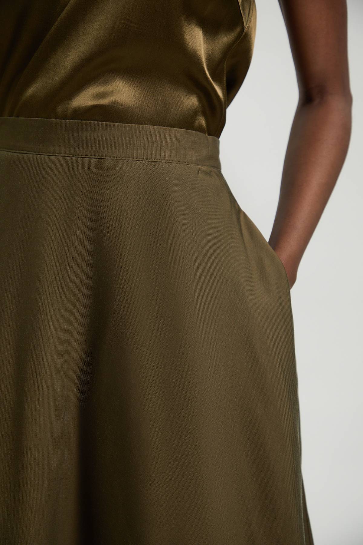 KarenMillen Jupe De Soirée Tissée En Viscose Et Lin Petite