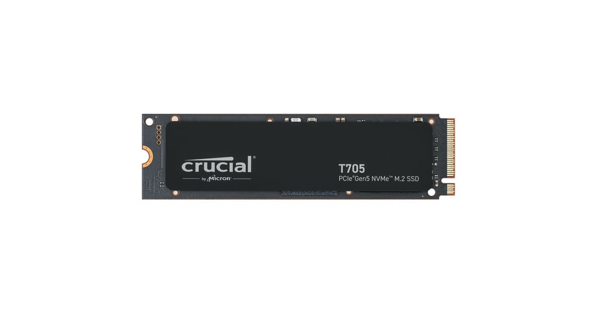 CrucialT705 2 TB SSD  (Zwart, PCIe 5.0 x4, NVMe 2.0, M.2 2280)