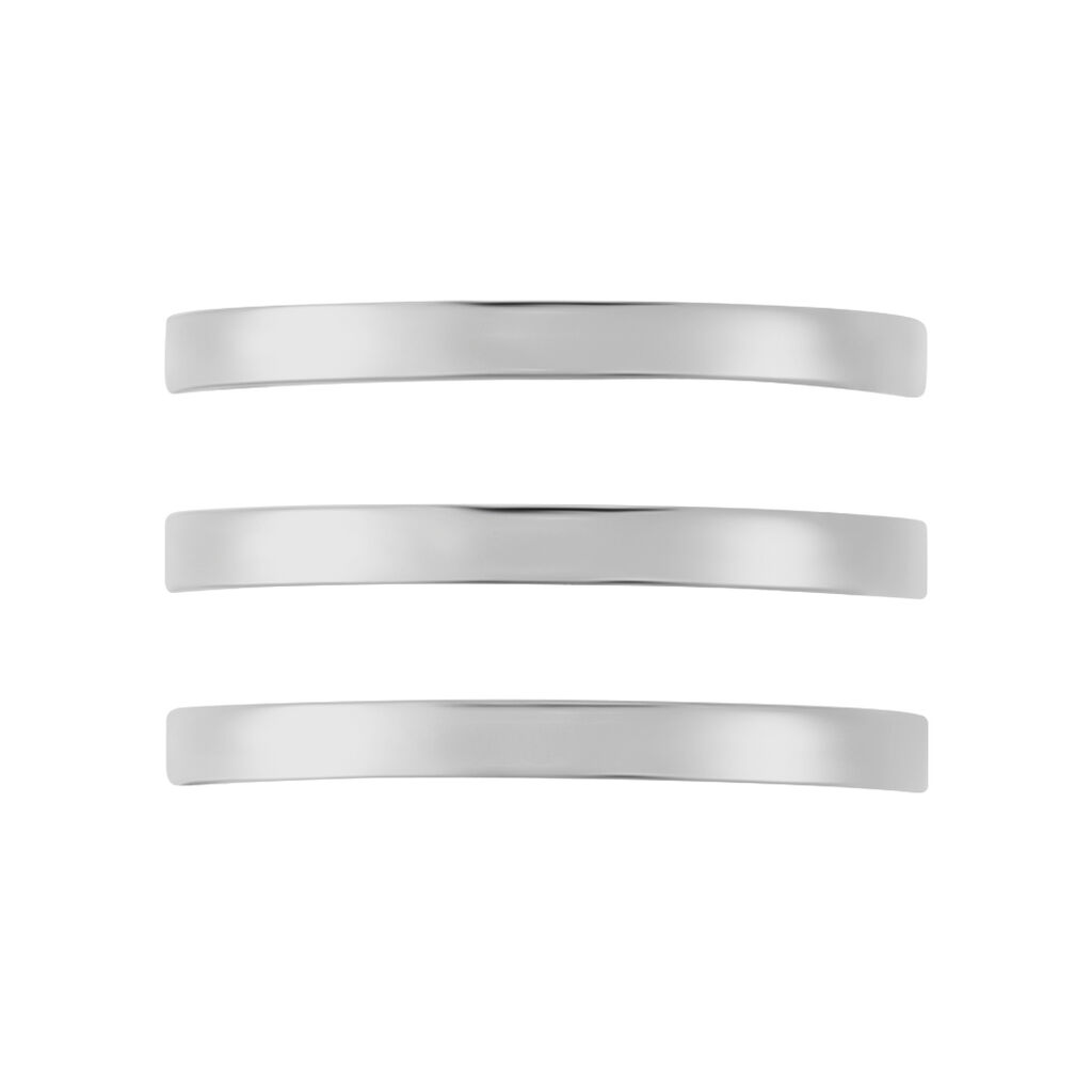 Bague Ajustable Adel Acier Blanc