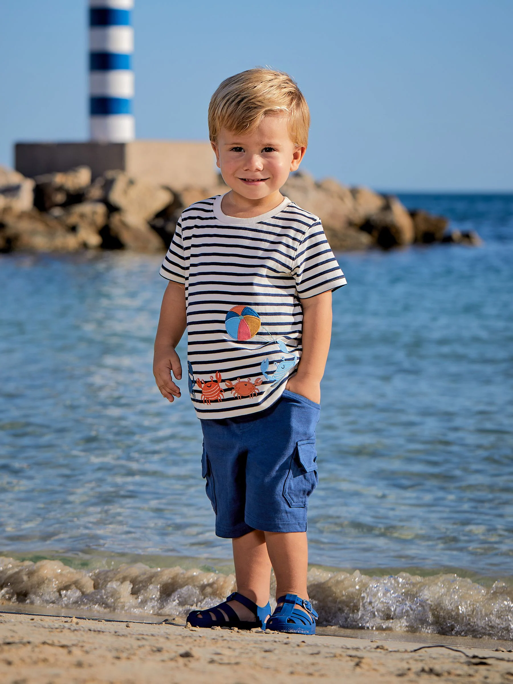 JoJo Maman Bébé - 2 Jersey cargoshorts