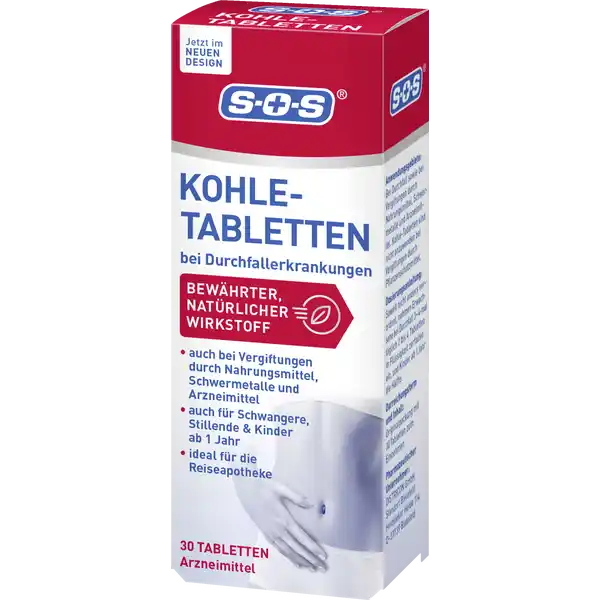 SOS Kohletabletten bei Durchfallerkrankungen