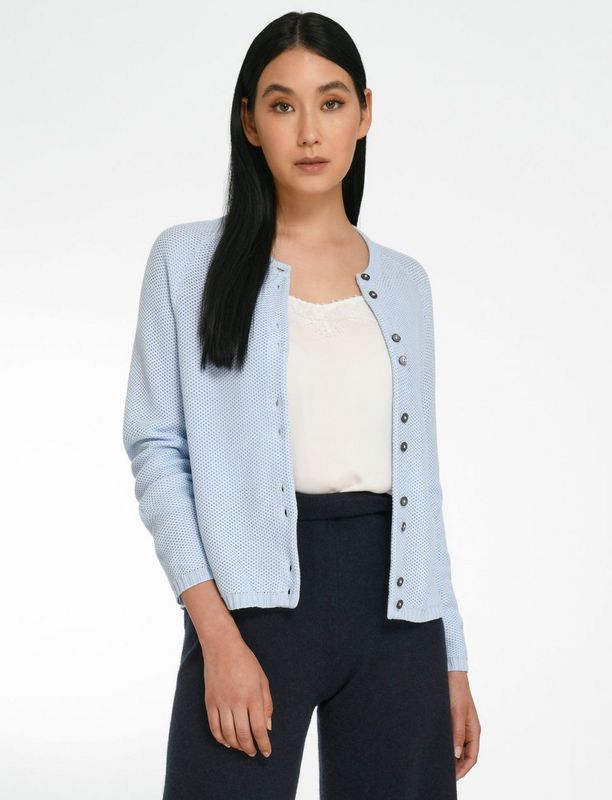 Vest 100% SUPIMA®-katoen Van Peter Hahn blauw