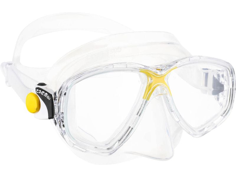 CRESSI Tauchmaske Marea Klar/Gelb Schwimmbrille für Erwachsene