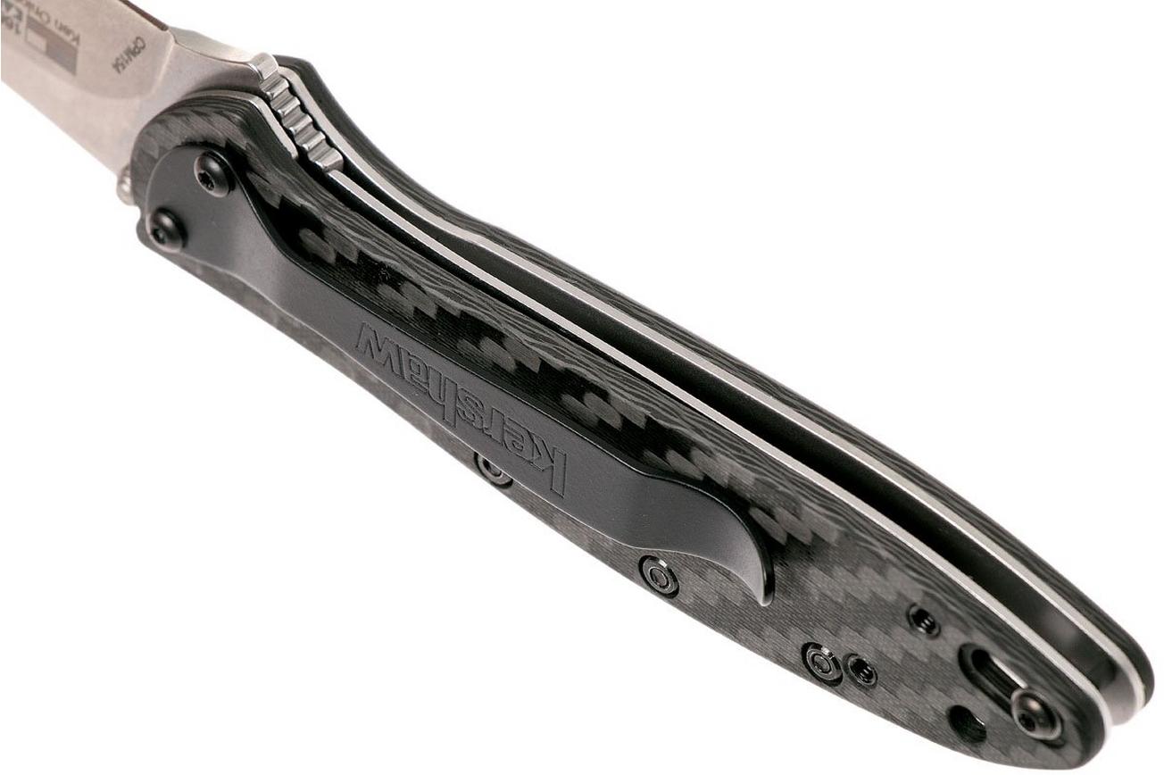 Kershaw 1660CF Leek Carbonfiber CPM154 zakmes, Ken Onion design