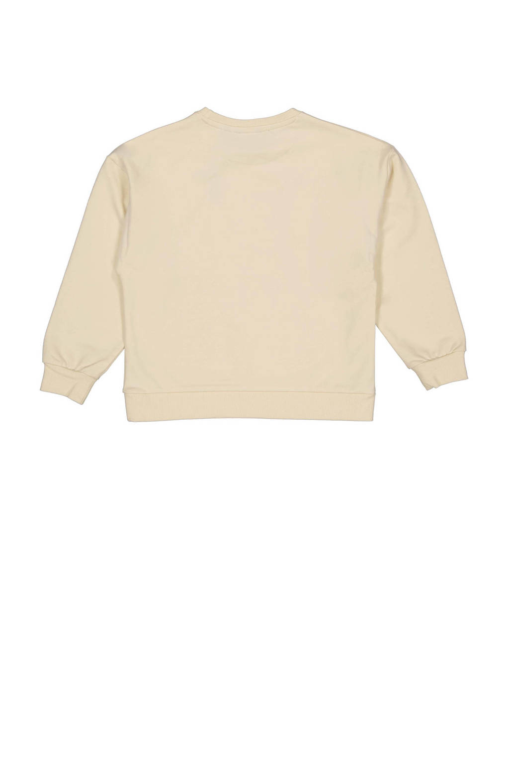 Quapi sweater WIL met printopdruk ecru/mosgroen/rood