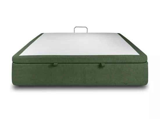 Sommier Coffre Tissu Vert 140x200 H39cm
