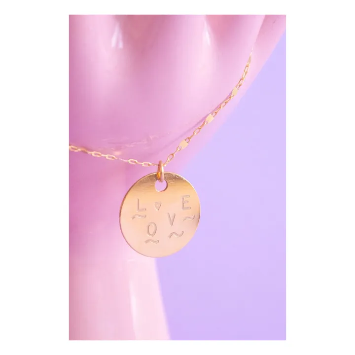 Adorabili Grosse Médaille Love | Doré