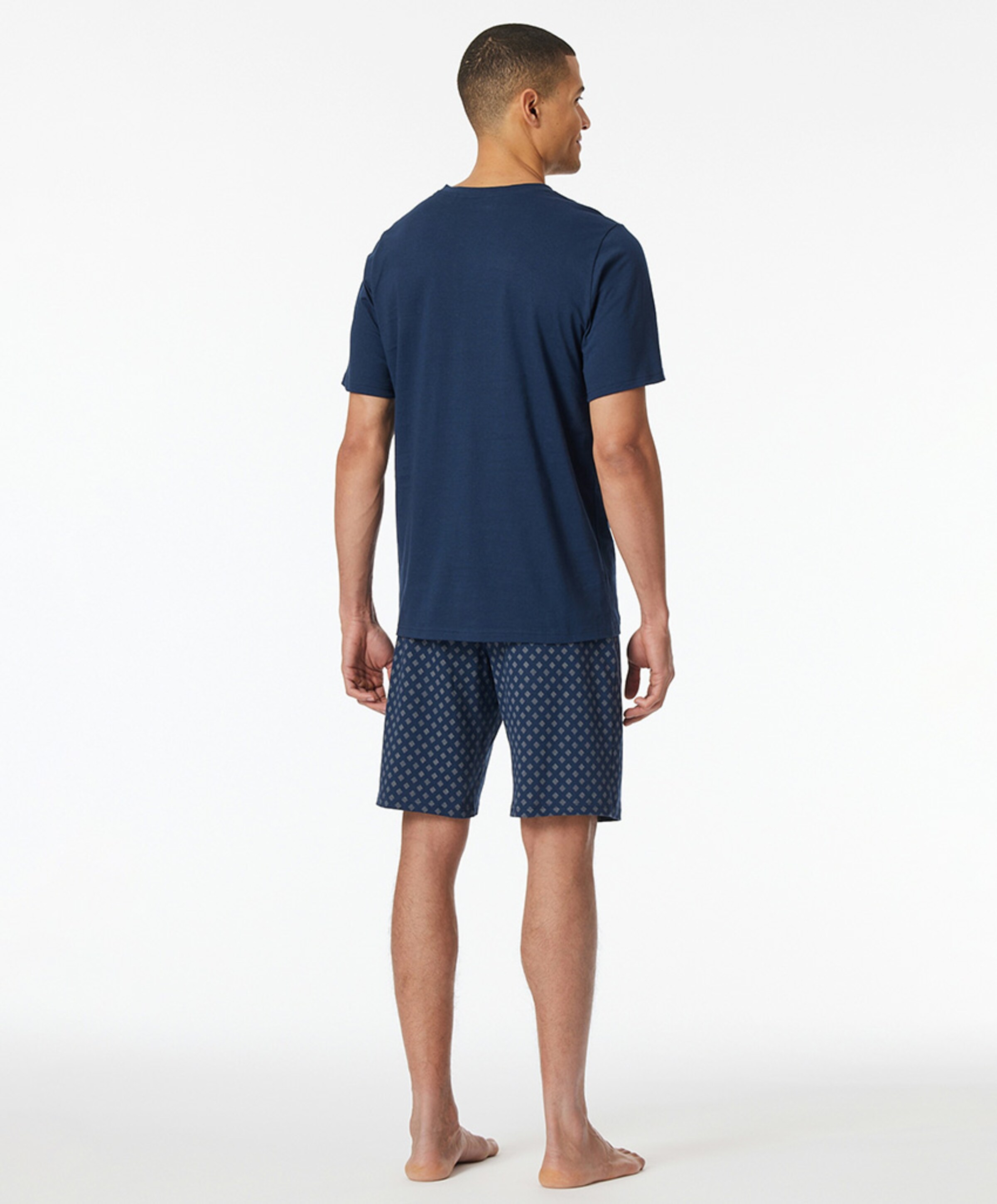 Schiesser Heren pyjamaset blauw