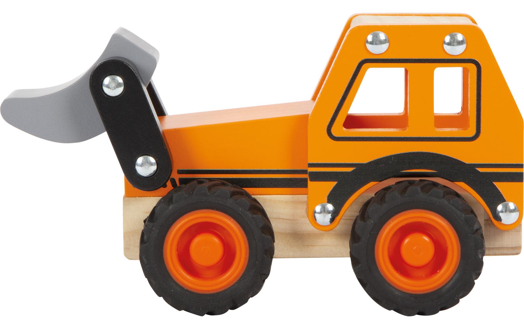 Baustellenfahrzeug BaggerKompakter Spielzeug-LKW aus 100% FSC-zertifiziertem Holz