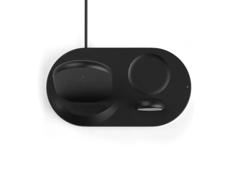 Belkin BoostCharge - Trådløs opladningsstander - 7.5 Watt - sort - for Apple AirPods; AirPods Pro; iPhone 11, 12, 7, 8, SE, X, XR, XS, XS Max; Watch