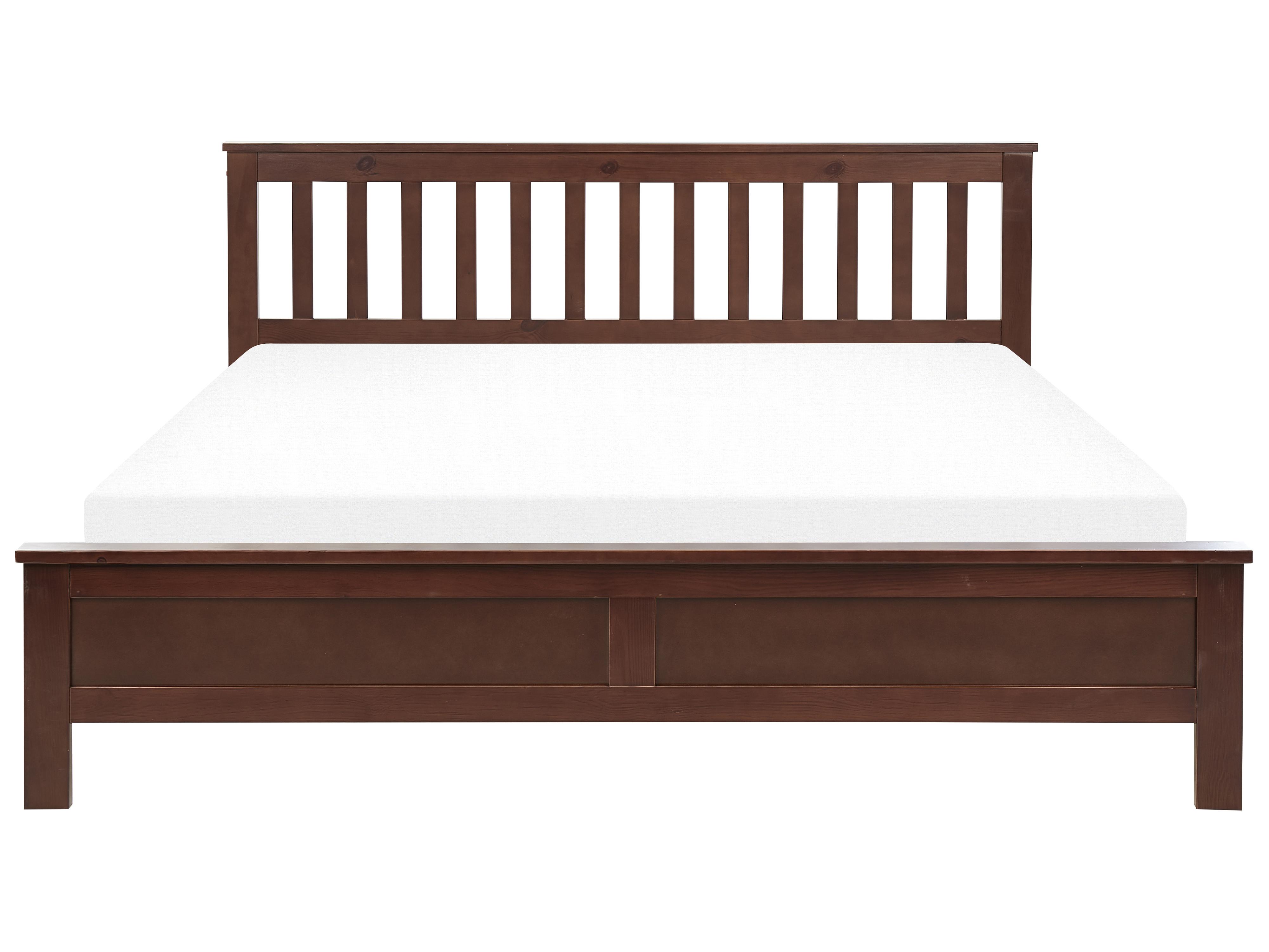 Bed Dennenhout MAYENNE 180 x 200 cm Donkerbruin