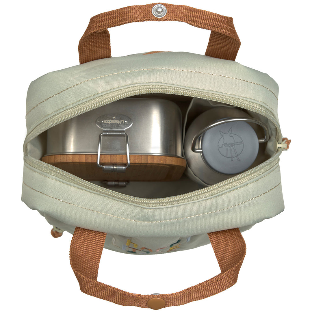 lässig kleuterrugzak little gang - light khaki - 27 cm