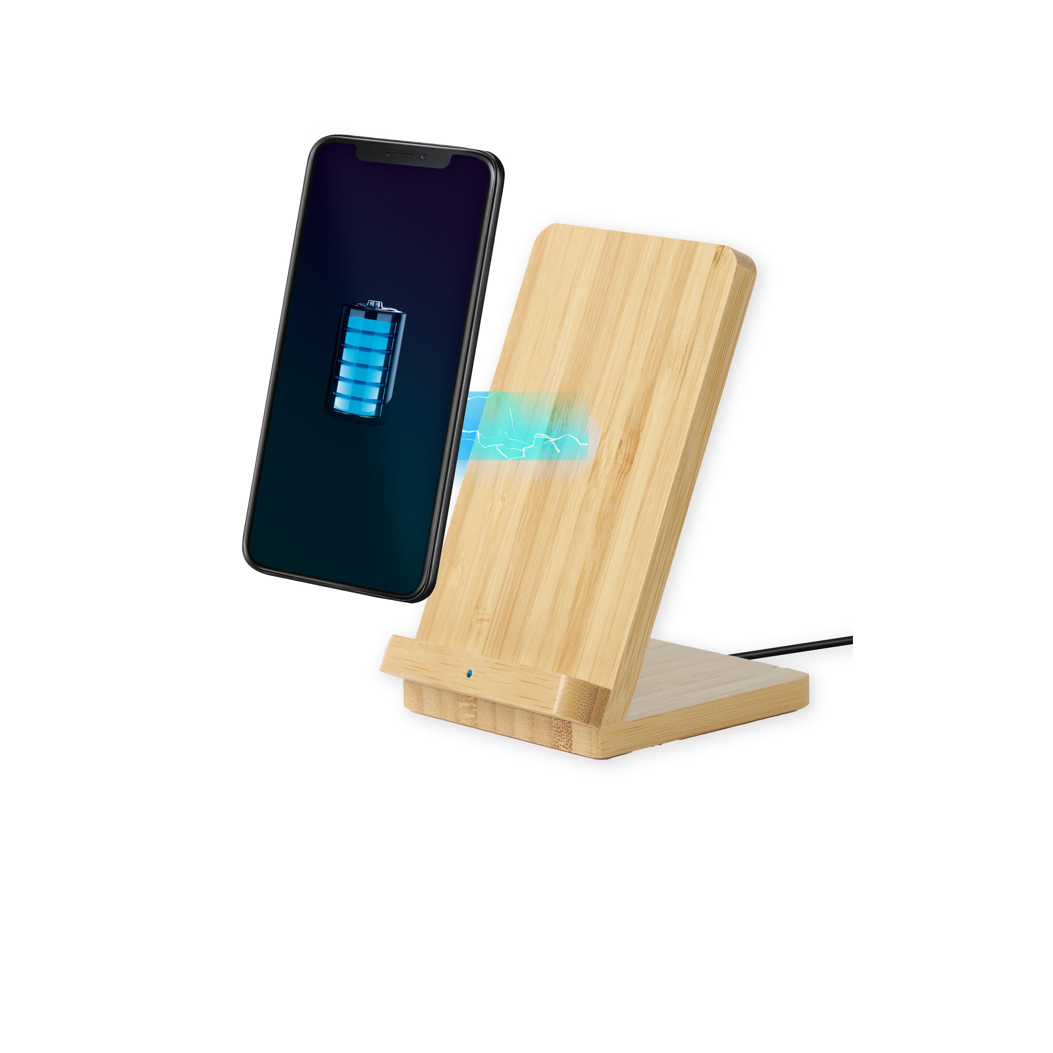 SUPPORT CHARGEUR INDUCTION BOIS 15W