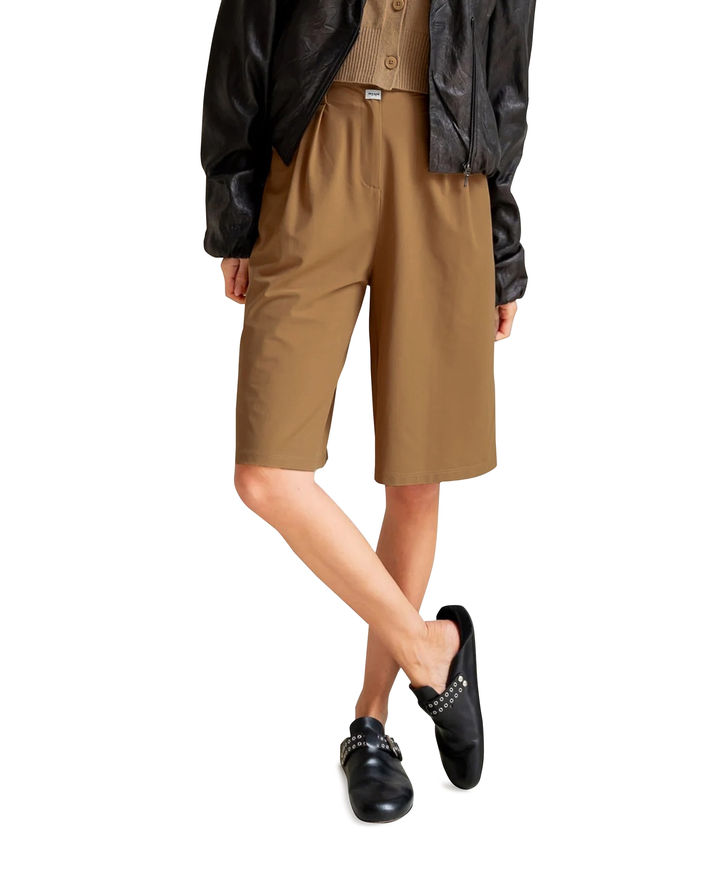 Penn & Ink N.Y. Dames bermuda beige