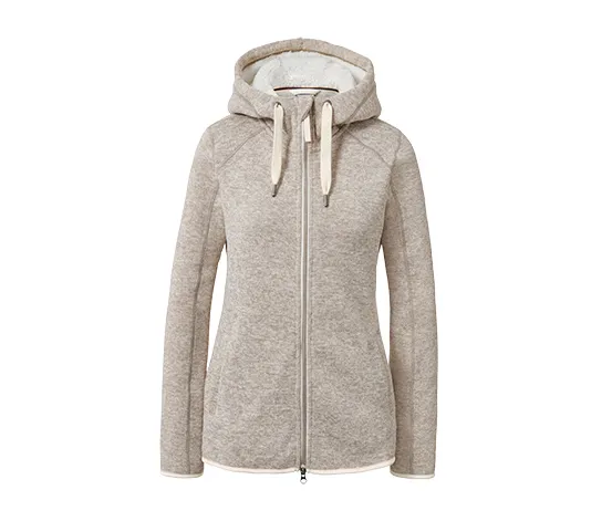 Teddy-Strickfleecejacke, beige