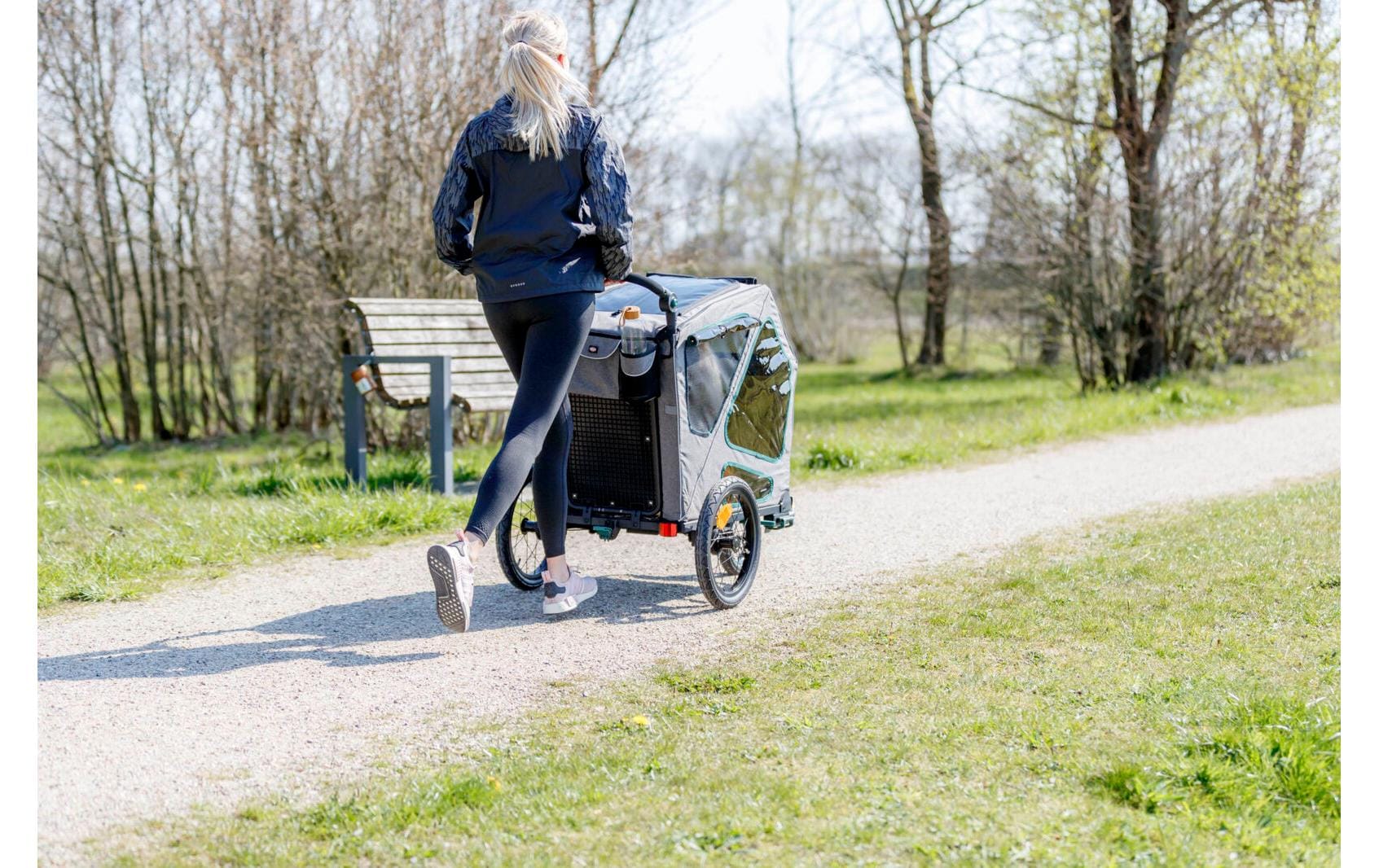 Jogger-Umbausatz für Fahrradanhänger, Grau/SalbeiFahrradzubehör