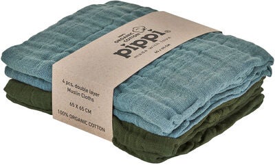 Pippi Musselinteppe 4-pack, Lead