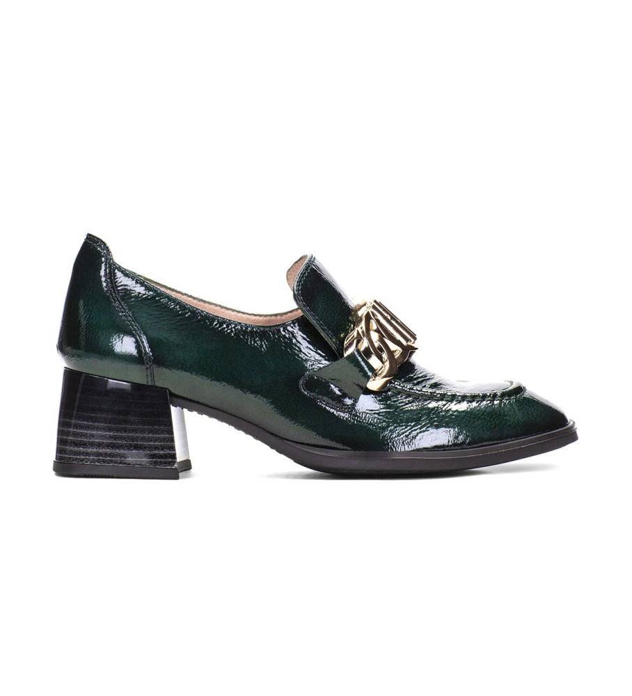 Sapatos Hispanitas Charlize em couro verde - Salto de 4,5 cm -