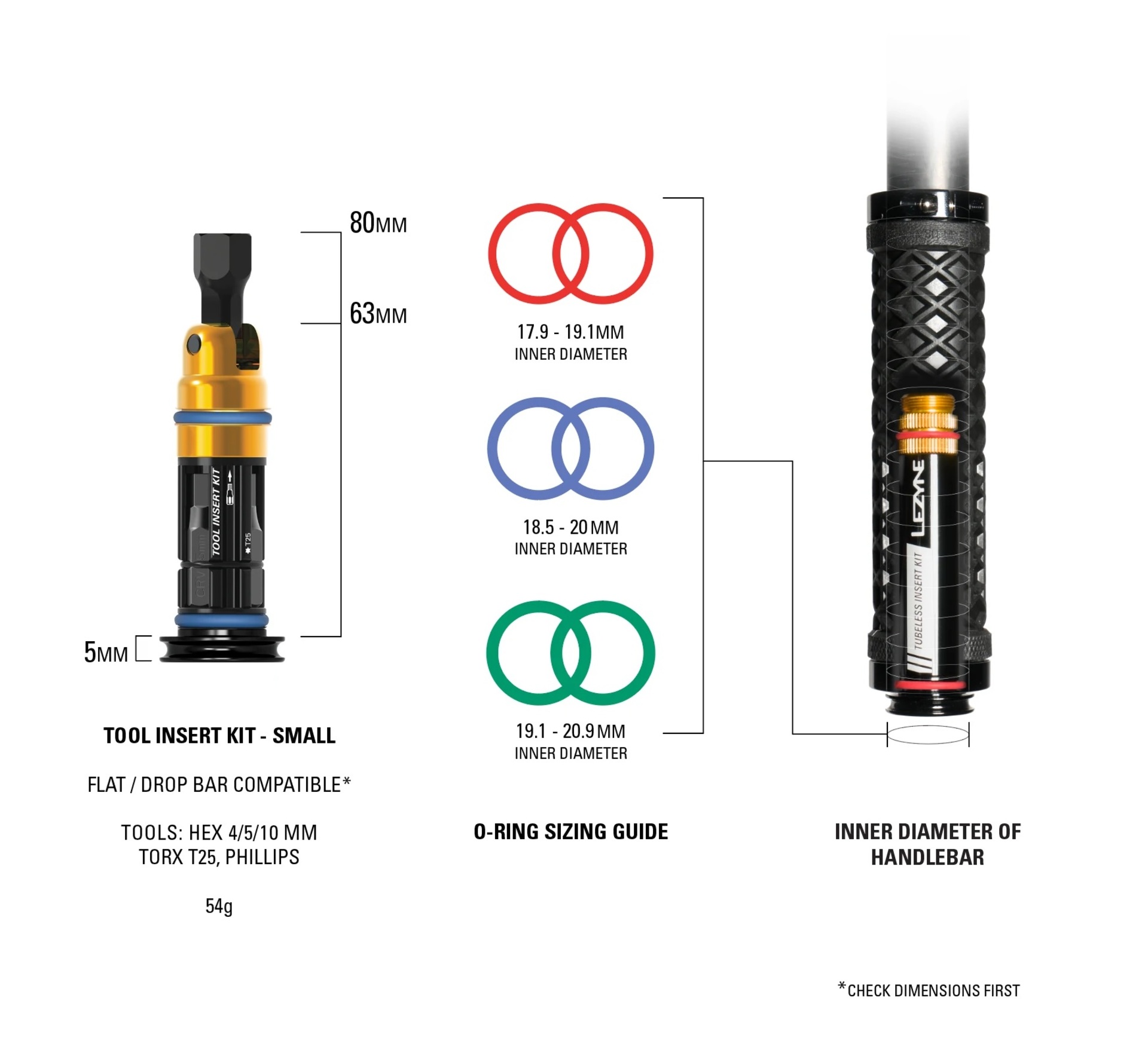 Lezyne Tool Insert Kit S Zwart