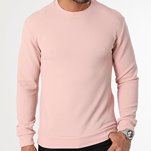 Sweat Crewneck Texturé Waffle 0550 Rose
