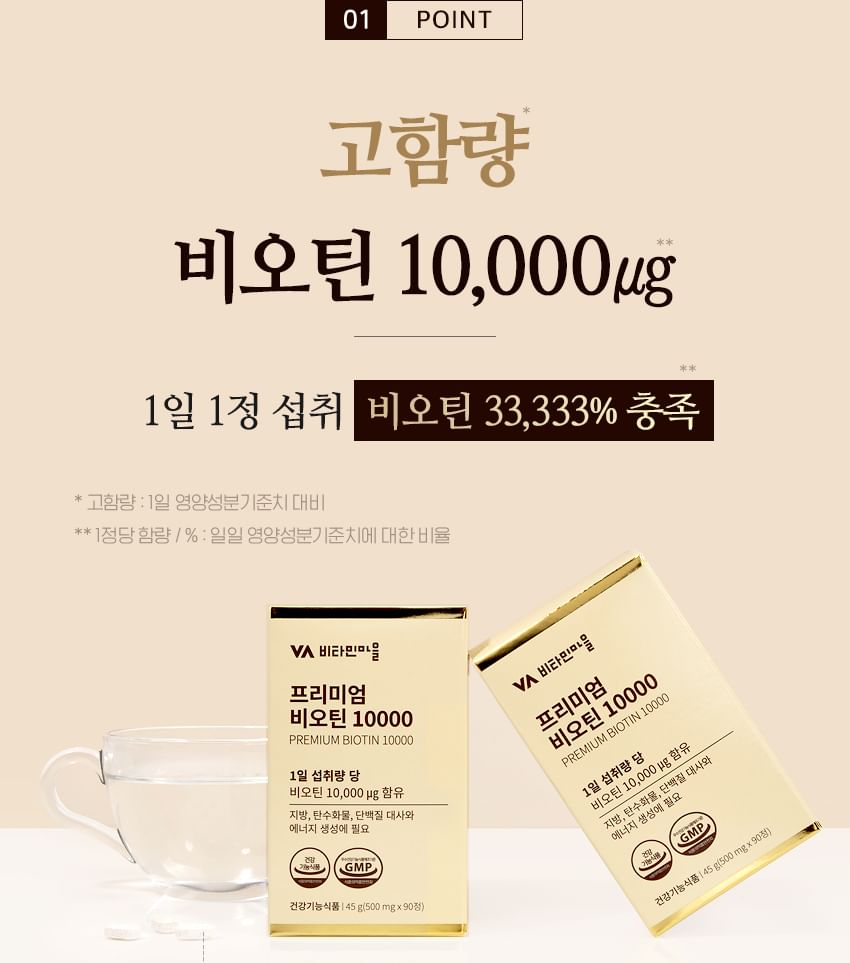 Vitaminedorp - Premium Biotine 10000