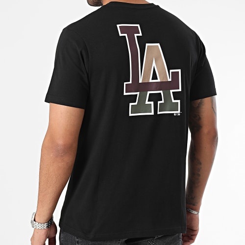 Tee Shirt Split Logo backer Los Angeles Dodgers 681630SL Noir