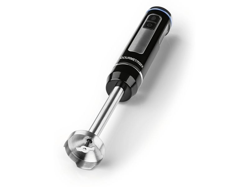GOURMETmaxx Akku-Stabmixer LED Schwarz Kabelloses Stabmixer-Set
