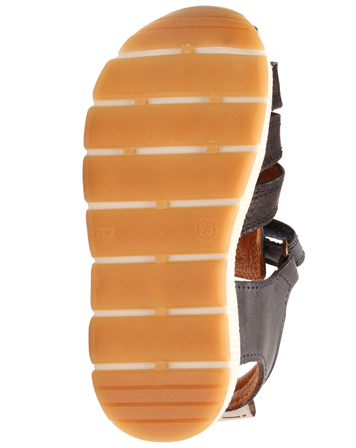 Leder-Sandalen BIRK mit Zehenschutz navy