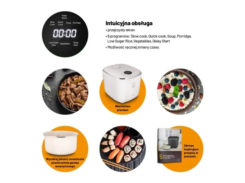 Lauben Reiskocher 3.0l LBNLSRC3000WT Low-Sugar weiß retail