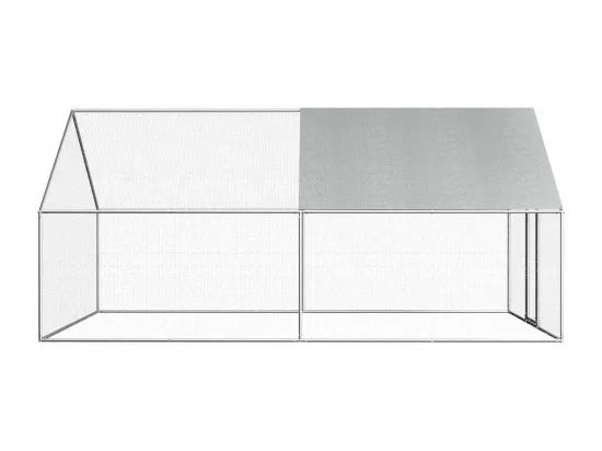 Poulailler d'extérieur 2,75 x 4 x 1,92 m Acier galvanisé