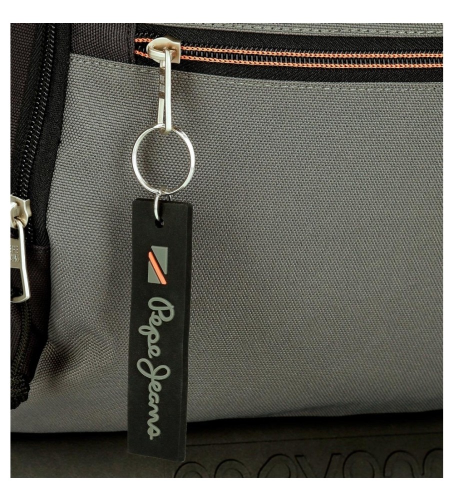 Estojo para lápis Pepe Jeans Cody com três zíperes, verde.