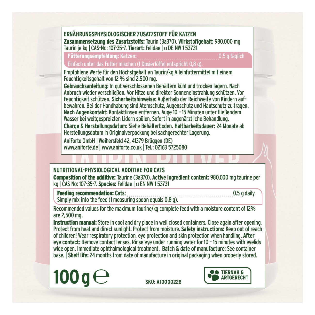 AniForte Taurin 100g