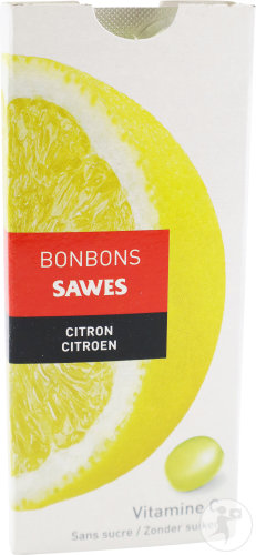 Sawes Bonbon Citron Sans Sucre 10 Pièces
