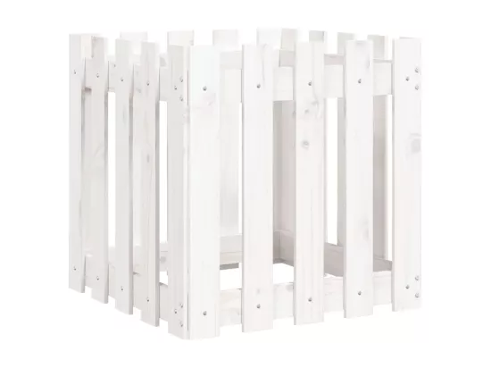 Jardinière bac lit surélevé blanche 50 x 50 x 50 cm 02_0038100