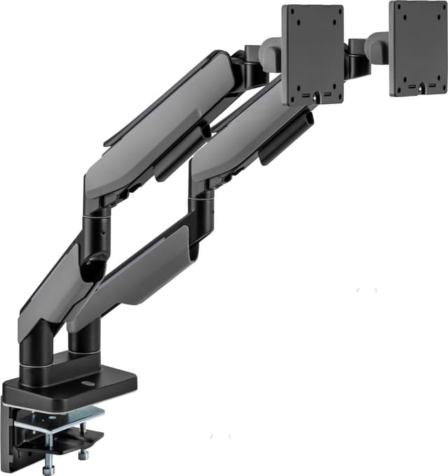 Essentials Heavy-Duty RGB Dual Gaming monitor arm (sort)