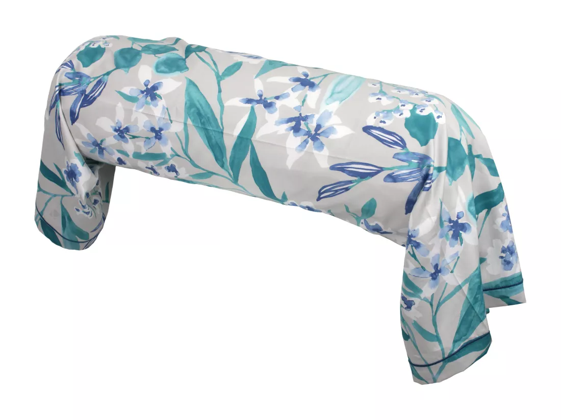 Taie de traversin 240x43 cm satin de coton FRIDA vert emeraude