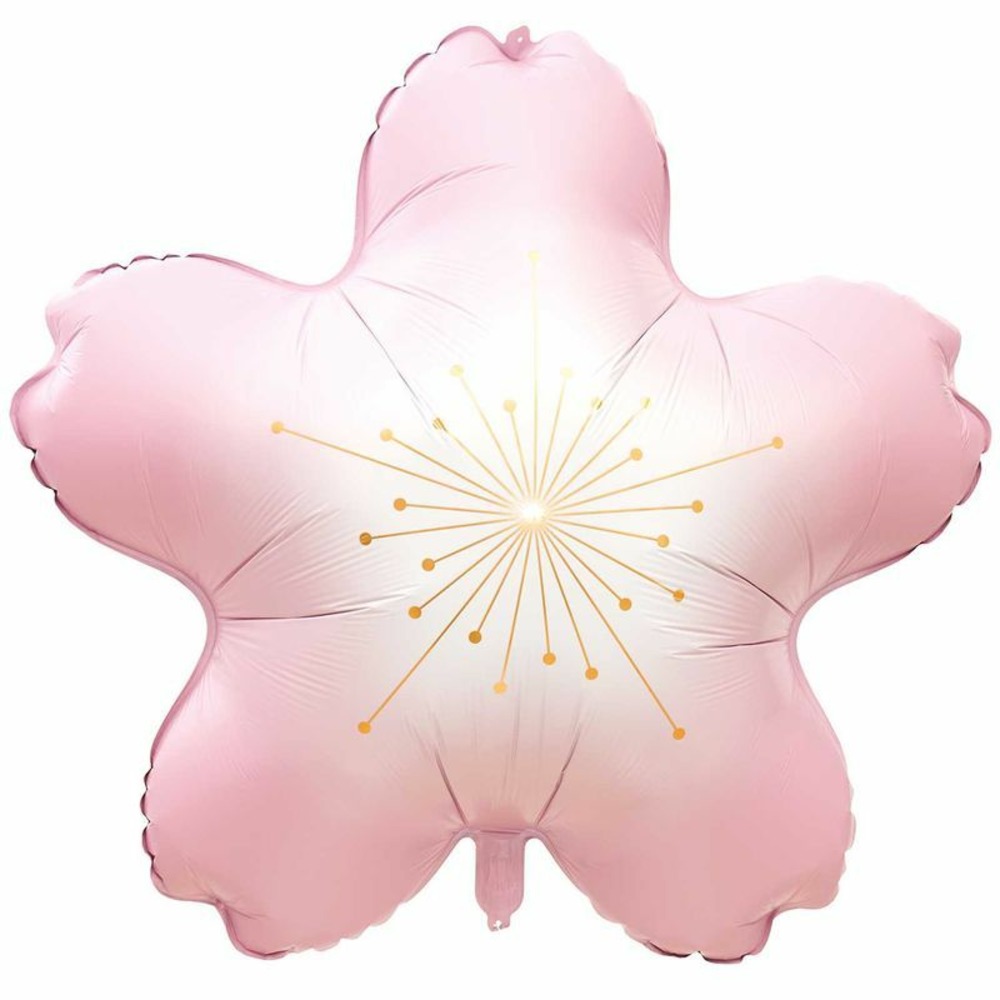 Ballon aluminium fleur de cerisier rose