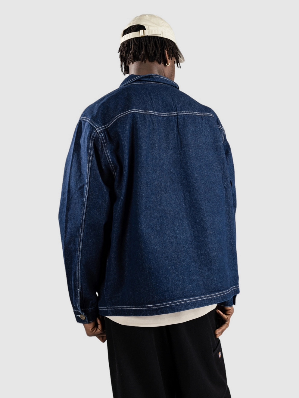 Blue Tomato Denim Chore Jacket dark blue