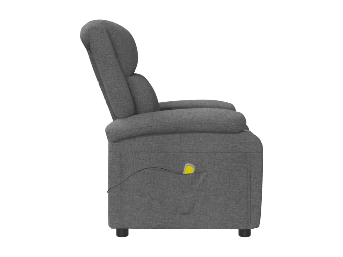 Fauteuil de massage Gris foncé Tissu