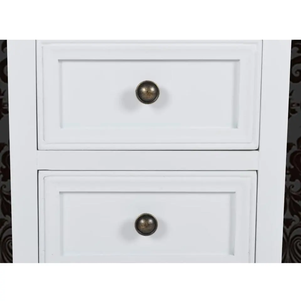 vidaXL - Nachtkast - Wit - Hout - 2 stuks