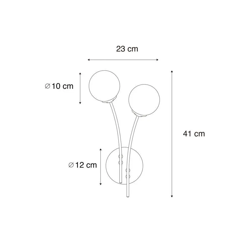 Qazqa wandlampen athens zwart g9