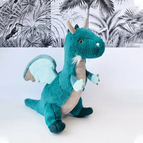 Peluche Grégoire le Dragon   Vert        30 cm   de               Histoire d'ours
