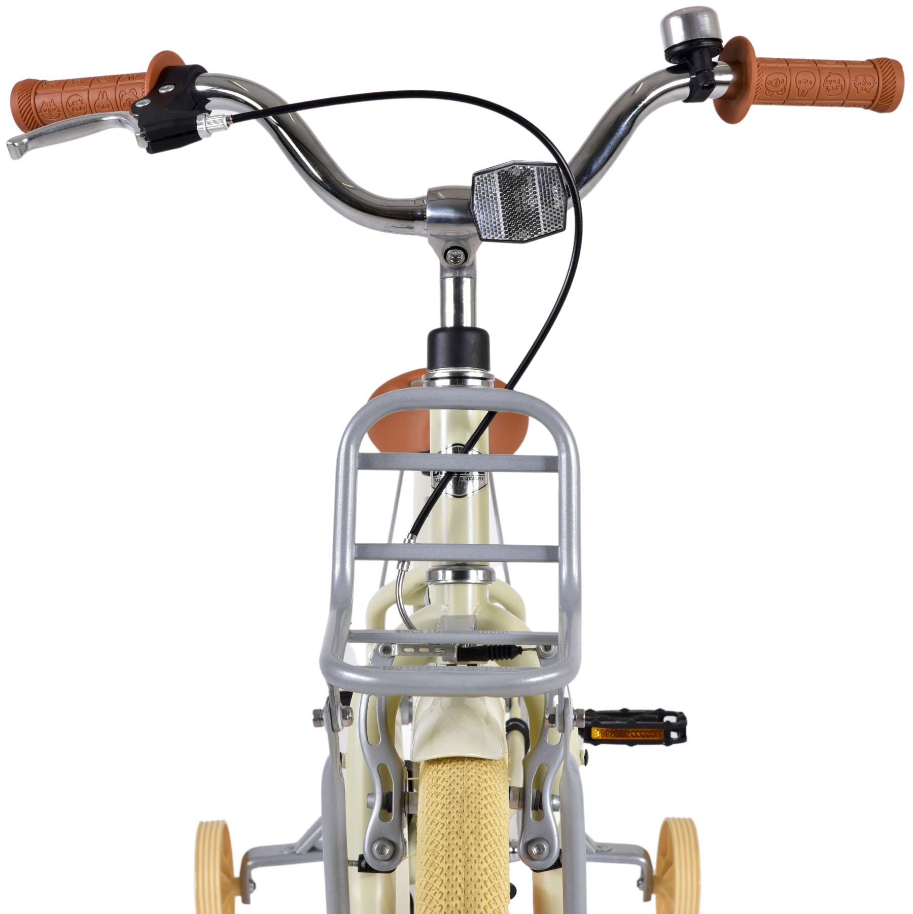 TPFSports Melody Kinderfahrrad - Mädchen - 18 Zoll - 2 Handbremsen - Beige