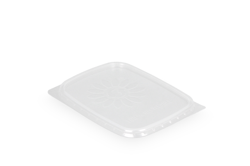 Deksel Saus bakjes 108mm rechthoekig transparant