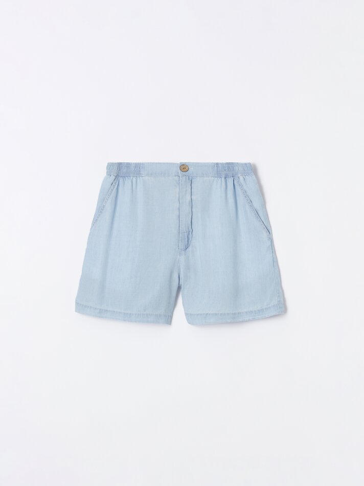 Shorts jeans claros - Azul claro