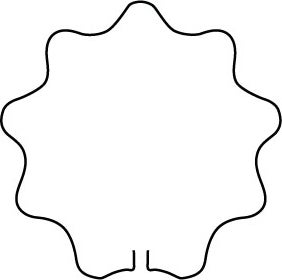 Peacock steunring rond geschulpt Ø48cm