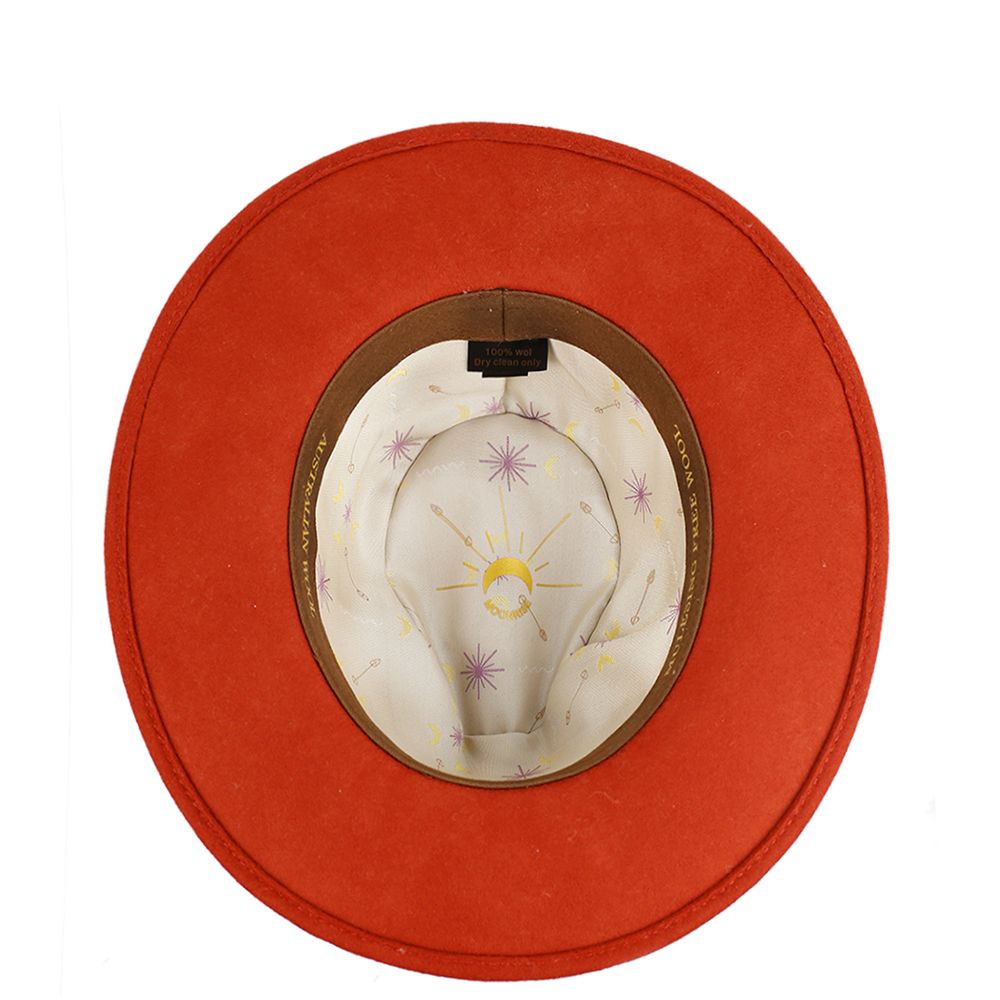 Moonrise hoed fedora Luna - rust