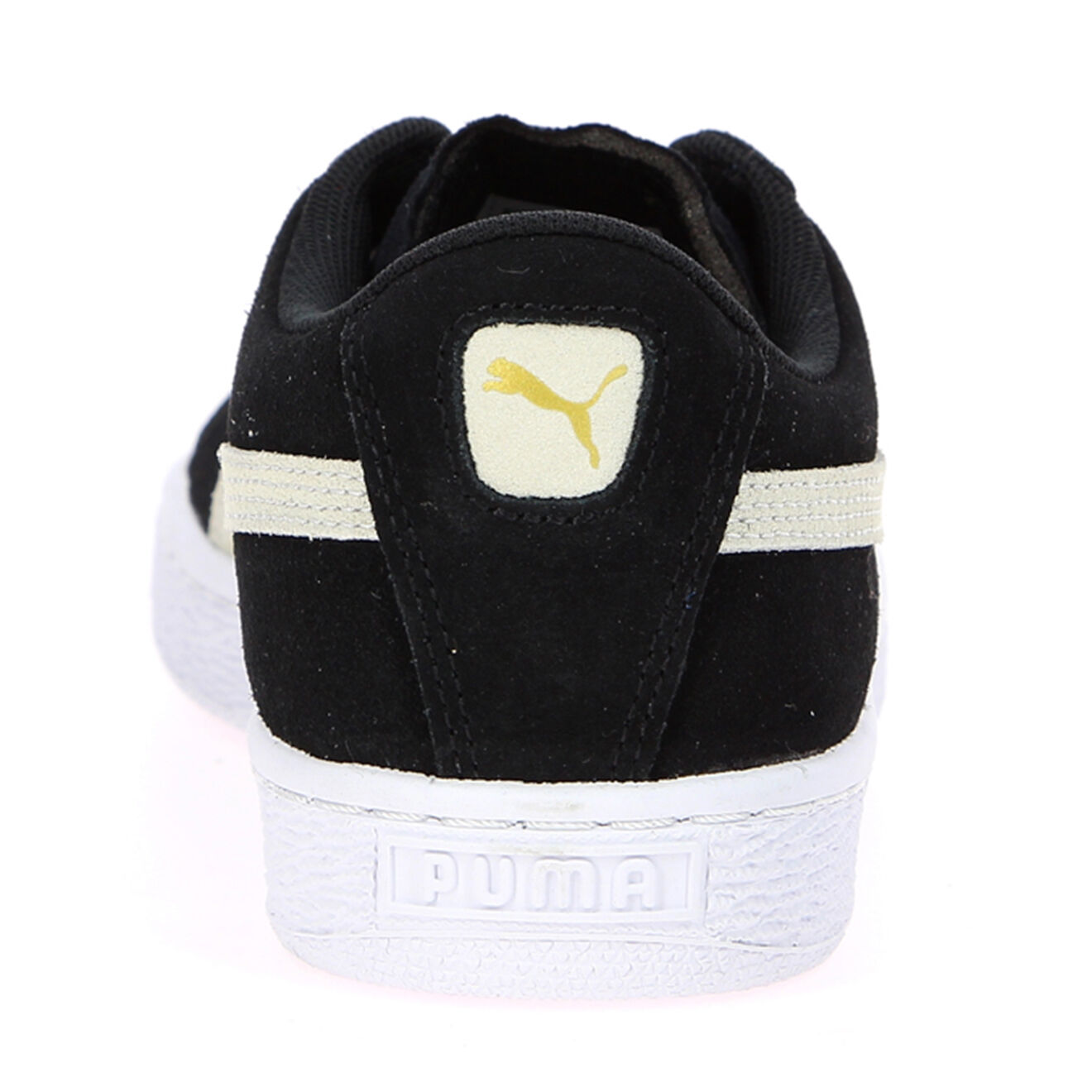 Puma Baskets en Velours de Cuir à lacets noires