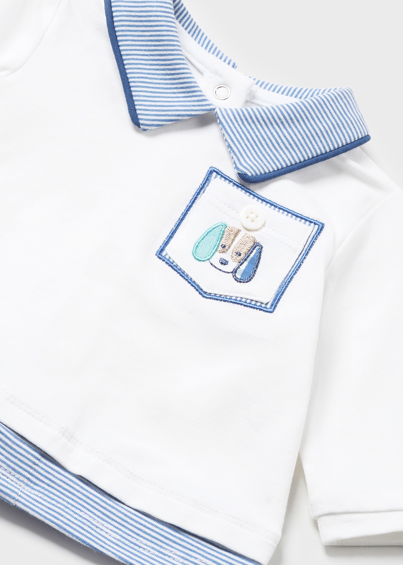 Conjunto de algodão Better Cotton de 2 peças para recém-nascidos, com estampa de eucalipto.
