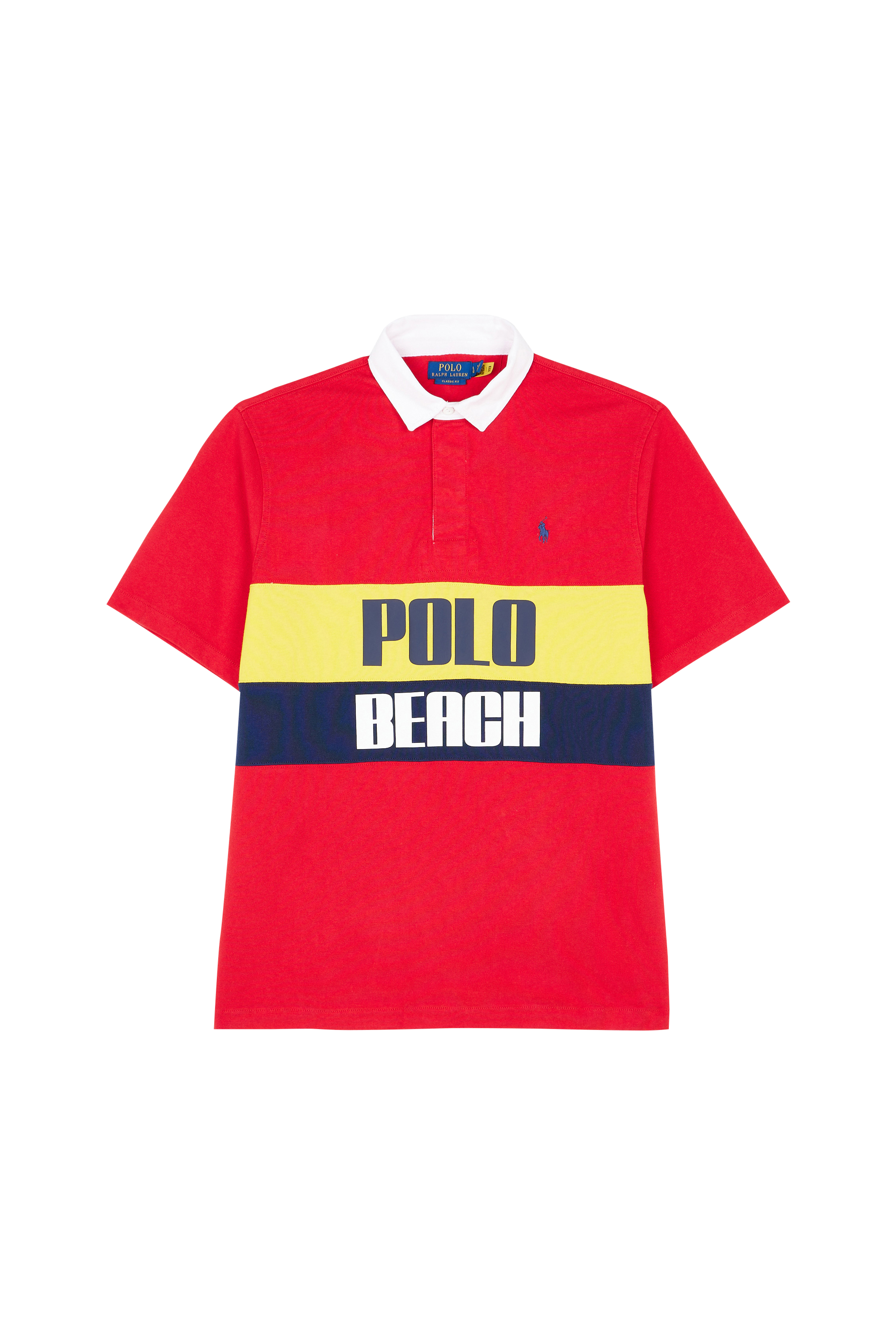 POLO RALPH LAUREN Polo manches courtes Classic Fit Polo Beach Rugby Shirt Rouge
